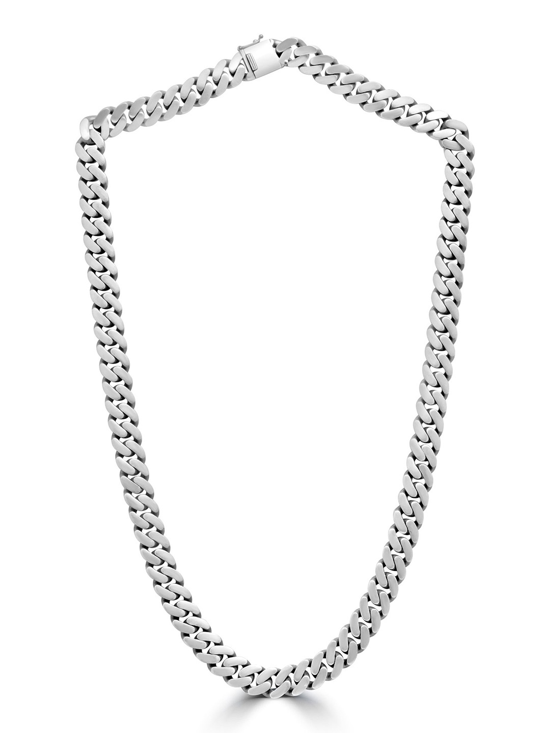 

925 SILLER Men's 925 Sterling Silver Rhodium-Plated Statement Chain