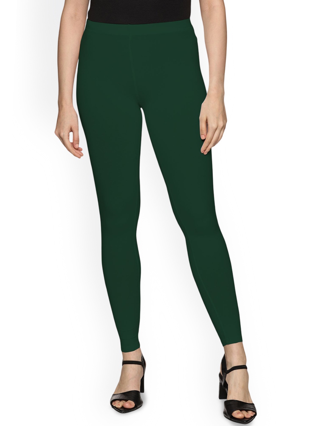 

Coppersmith Women Ankle Length Breathable Leggings, Green