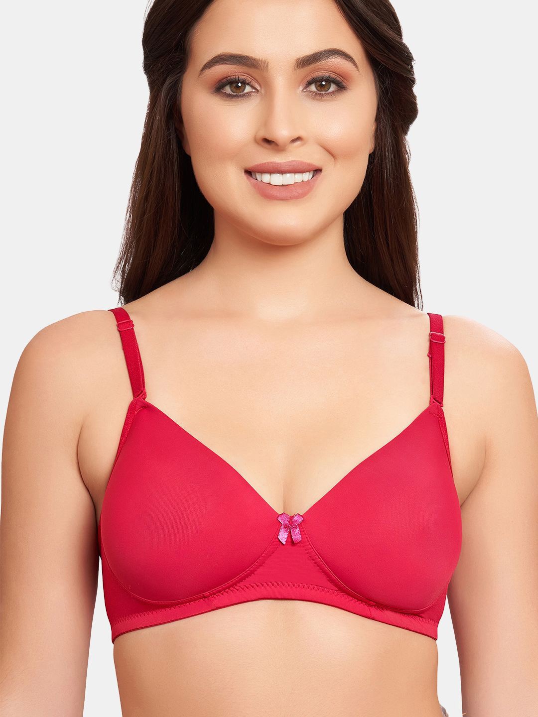 

SKDREAMS Full Coverage Heavily Padded T-shirt Bra, Pink