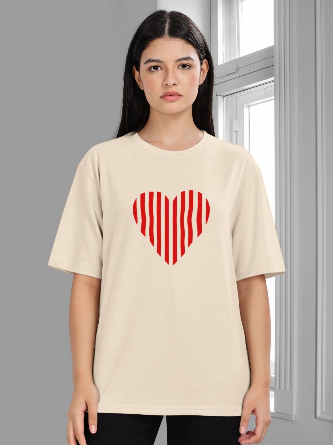 

HELLCAT Women Printed T-shirt, Beige