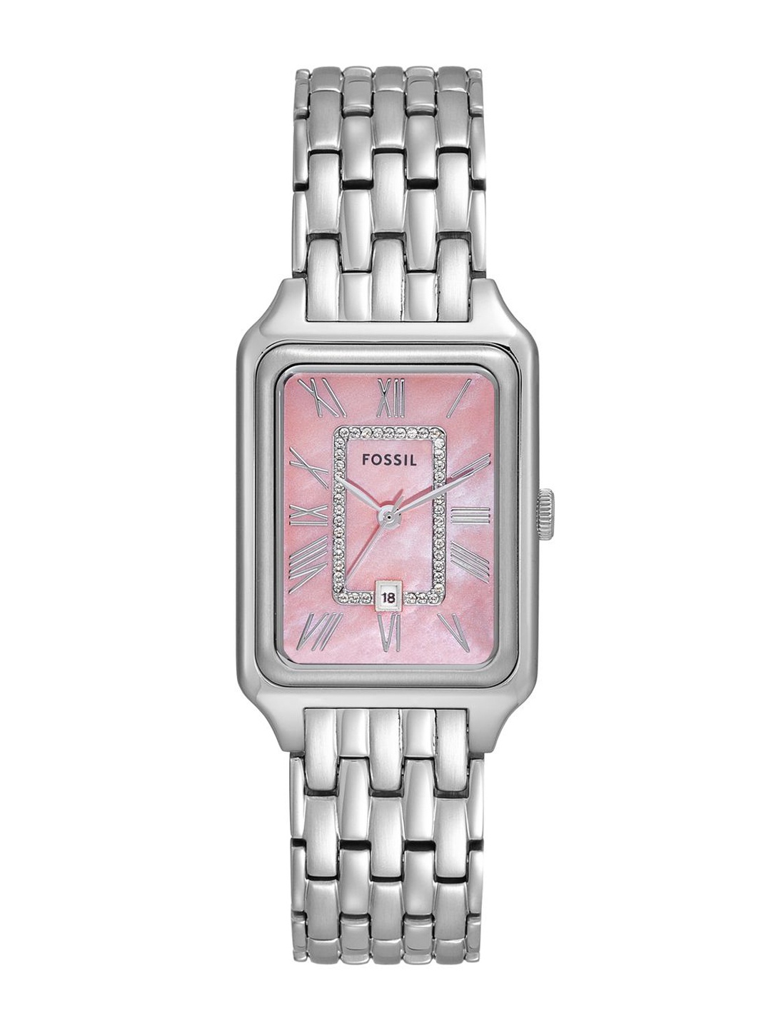 

Fossil Raquel Women Embellished Dial & Reset Time Analogue Watch ES5401, Pink