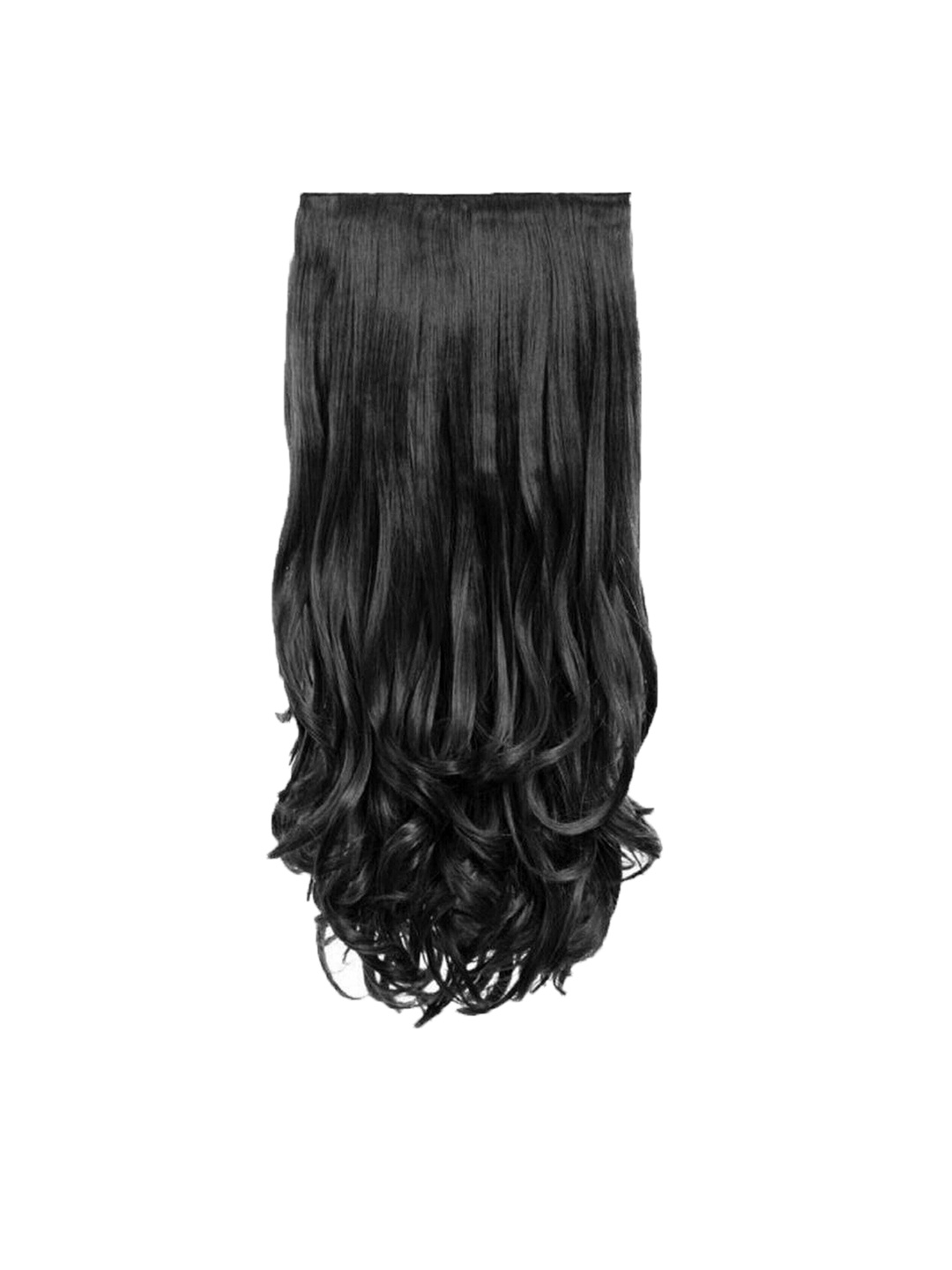 

vister Wavy Clip-In Hair Extension - 24 Inch - Black Wavy