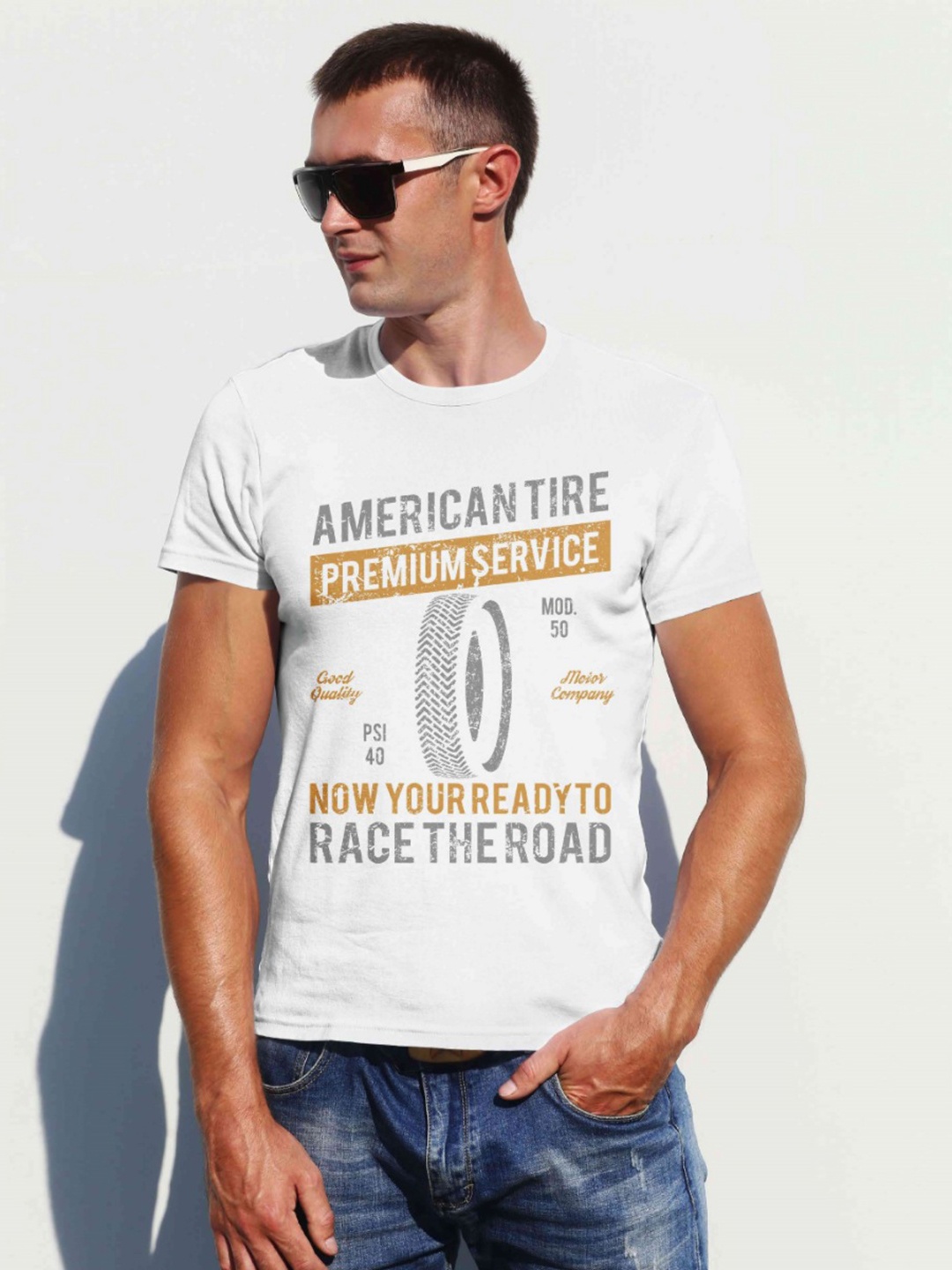 

Moda Rapido Men Graphic Printed Round Neck Regular Fit Cotton T-shirt, White