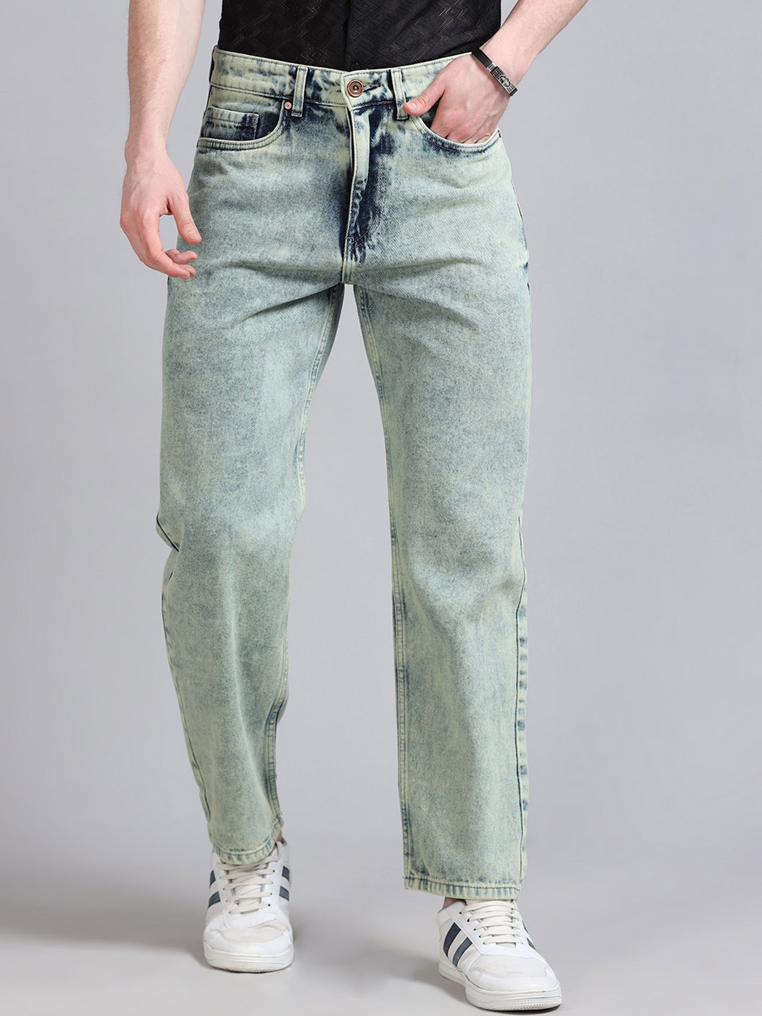 

The Roadster Lifestyle Pure Cotton Loose Wide Leg Jeans, Blue