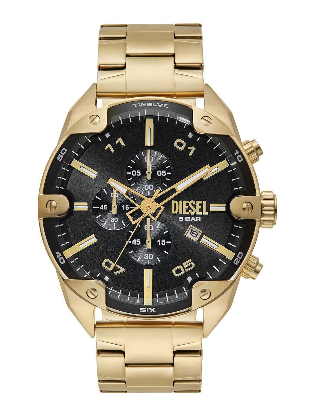 

DIESEL Men Dial & Stainless Steel Straps Analogue Watch DZ4678, Gold