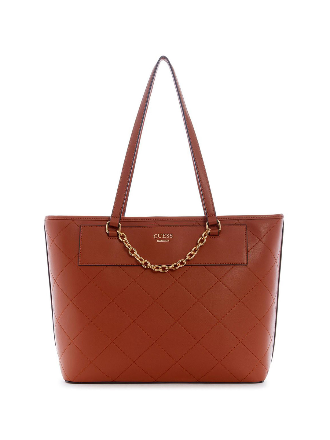 

GUESS PU Structured Shoulder Bag with Tasselled, Brown