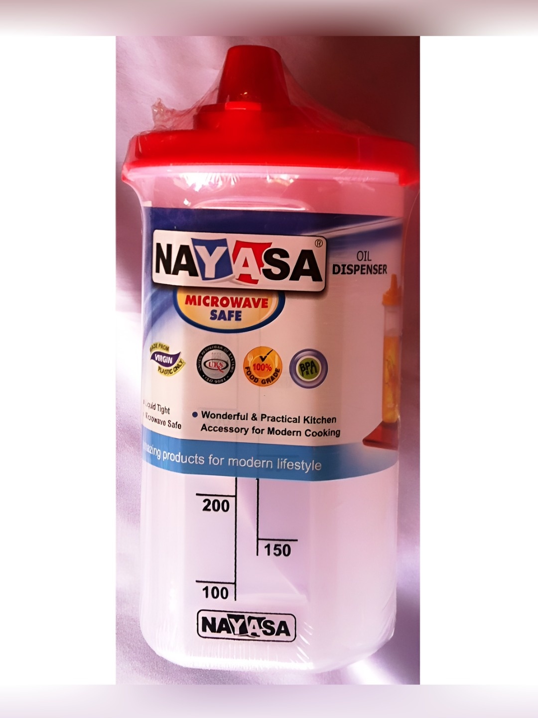 

Nayasa Red Easy to Clean Oil Dispenser 600ml