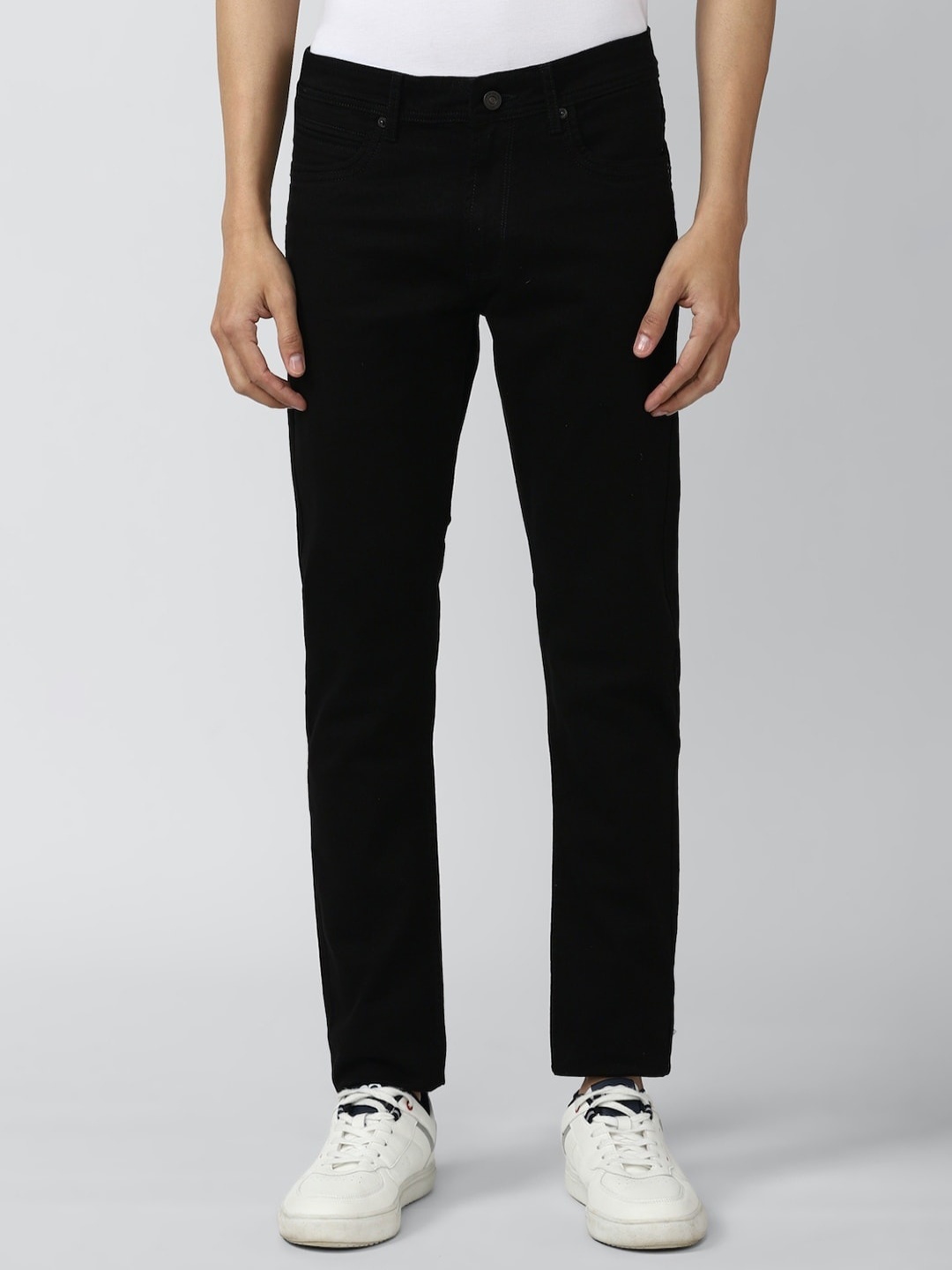 

INDIROCKS Men Jean Regular Fit Stretchable Jeans, Black