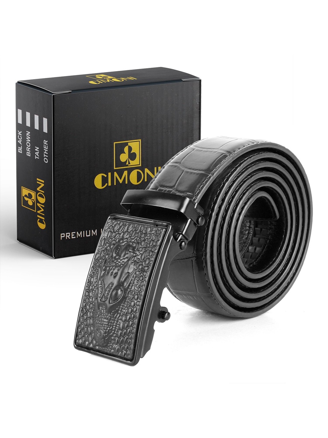

CIMONI Men Textured Belt, Black