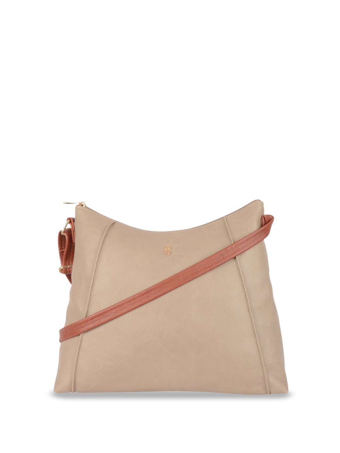 

Baggit Women Solid Structured Sling Bag, Beige