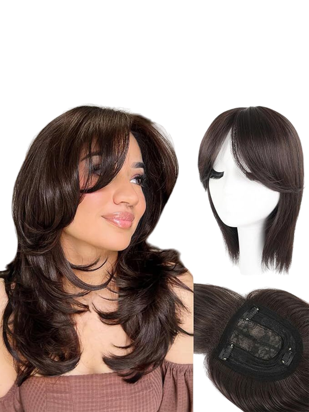 

vister Straight Halo Hair Extension - 10 Inch - Natural Brown