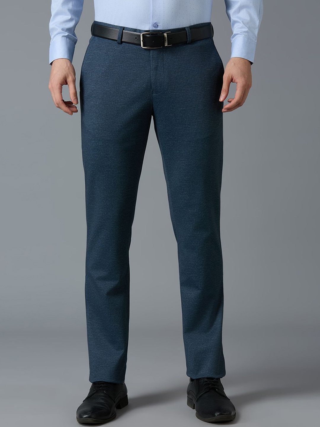 

Reid & Taylor Men Relaxed Fit Tailored Formal Trousers, Blue