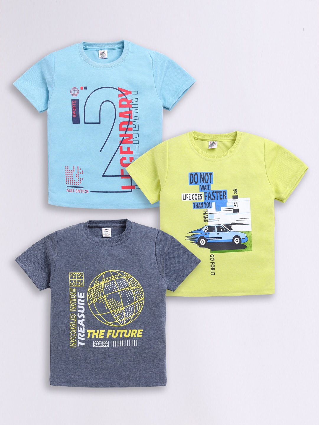 

Here&Now X Game Begins Boys Set of 3 Assorted Printed T-shirts