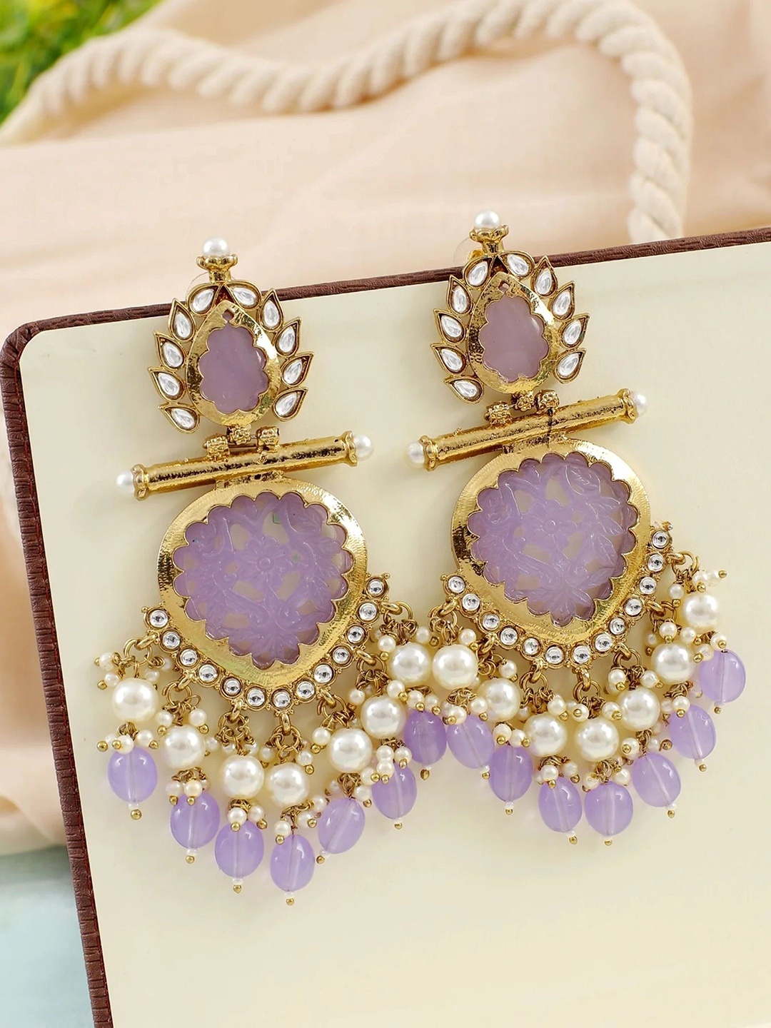 

TANLOOMS Contemporary Drop Earrings, Lavender