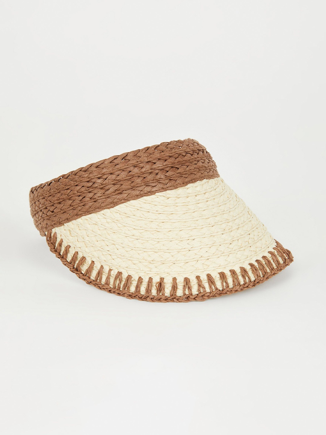 

DeFacto Women Colourblocked Visor Cap, Cream