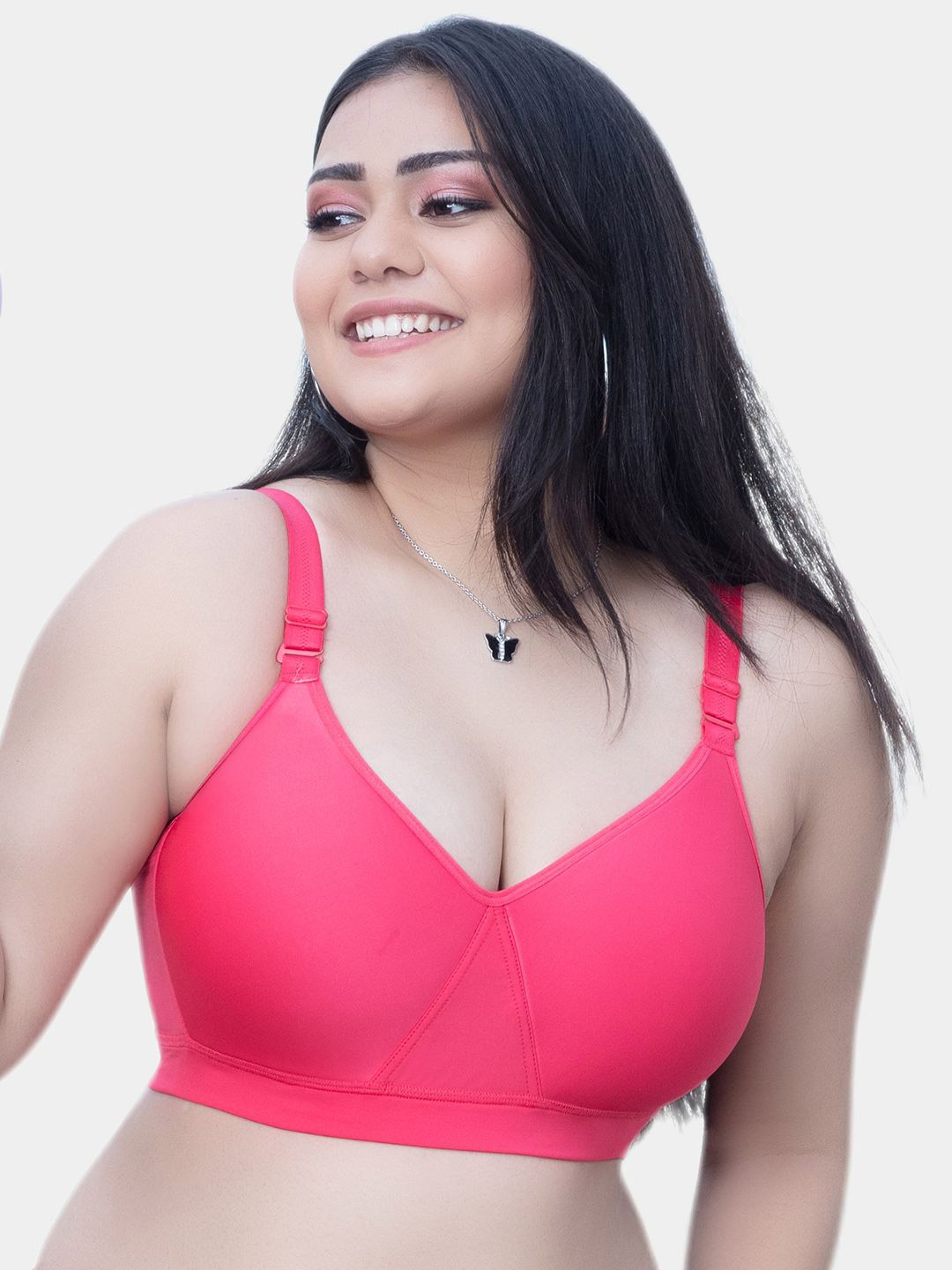 

Trylo Love Women Soft Padded Non-Wired Seamless Molded Full Coverage T-Shirt Bra, Rose