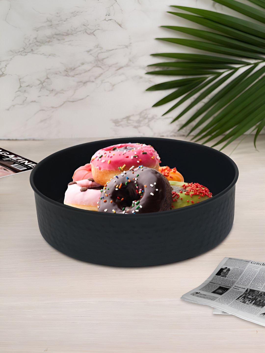 

Metalsmith Black Metal Refrigerator Safe Serving Bowl