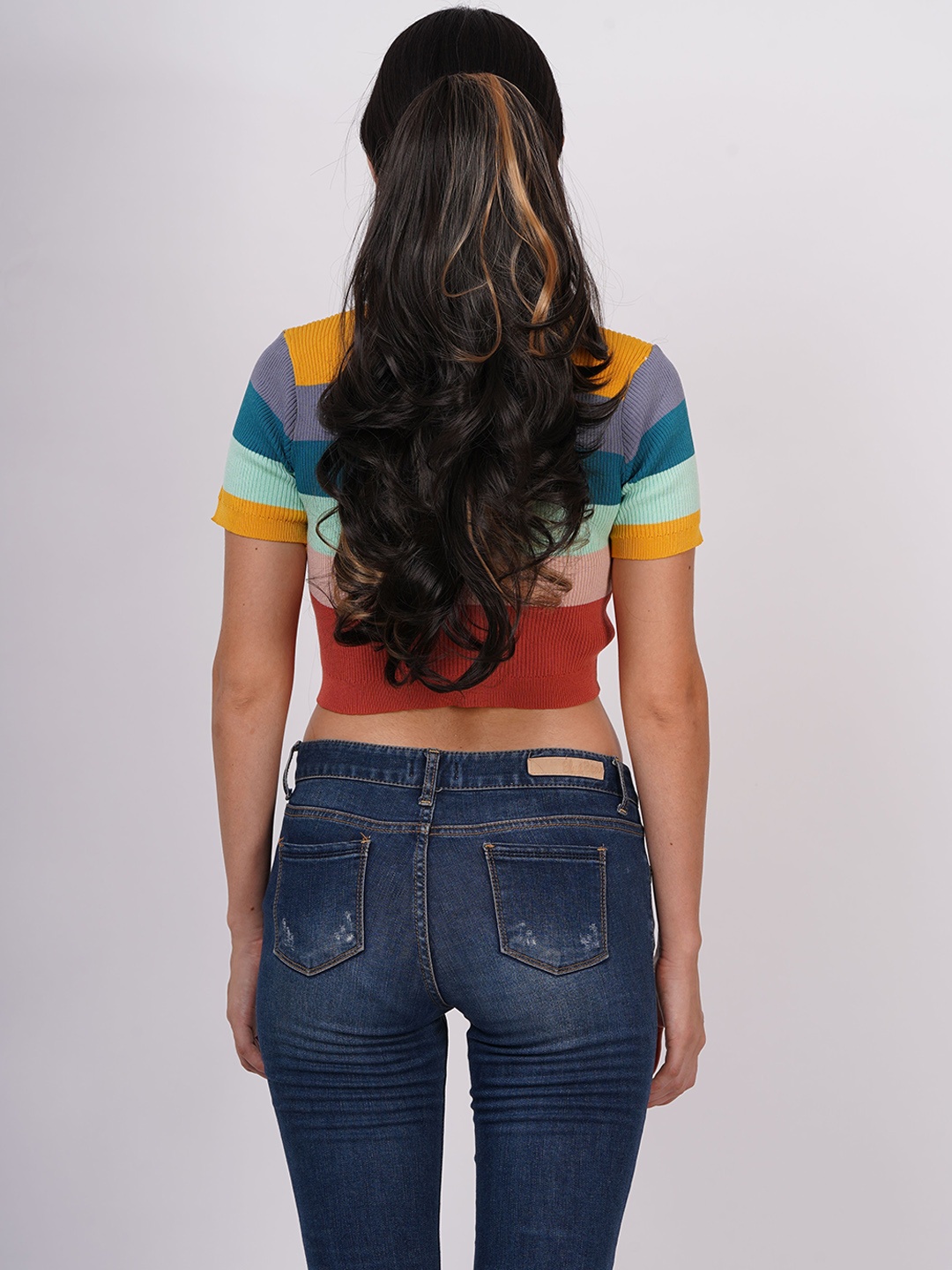 

vister Wavy Ponytail Extension - Golden Highlight - 26 Inch, Gold