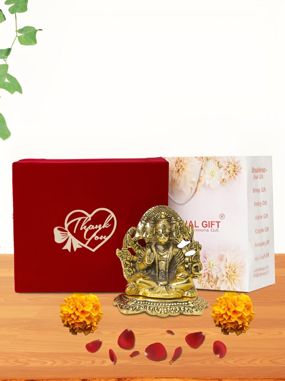 

INTERNATIONAL GIFT Gold-Toned Panchmukhi Religious Idol Showpiece