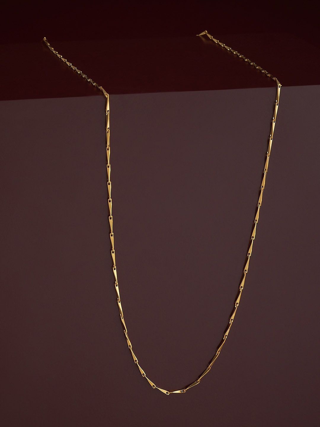 

Kushal's Fashion Jewellery 92.5 Sterling Silver Gold-Plated Minimal Chain