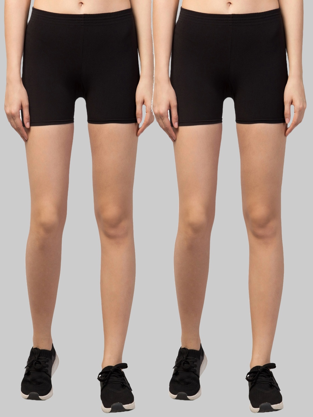 

CKARFE Women Pack of 2 Running Sports Shorts, Black