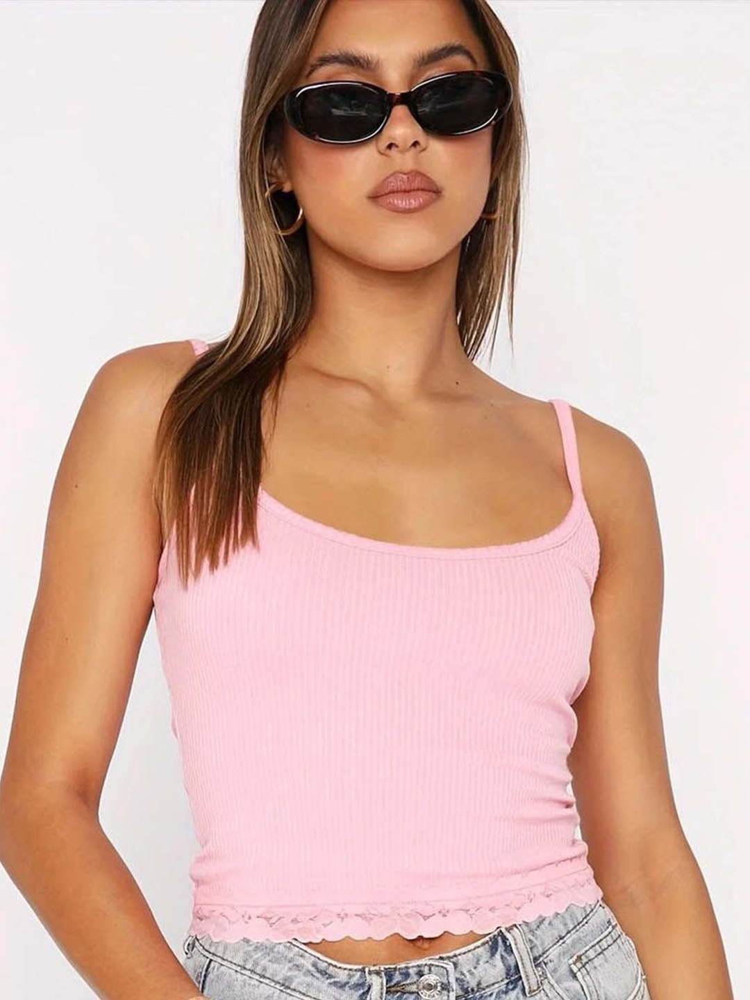 

StyleCast Crop Top, Pink