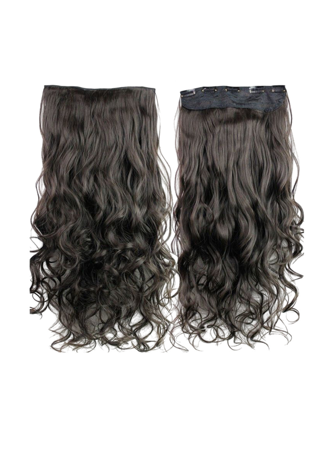 

vister Wavy Clip-In Hair Extension - 24 Inch - Brown
