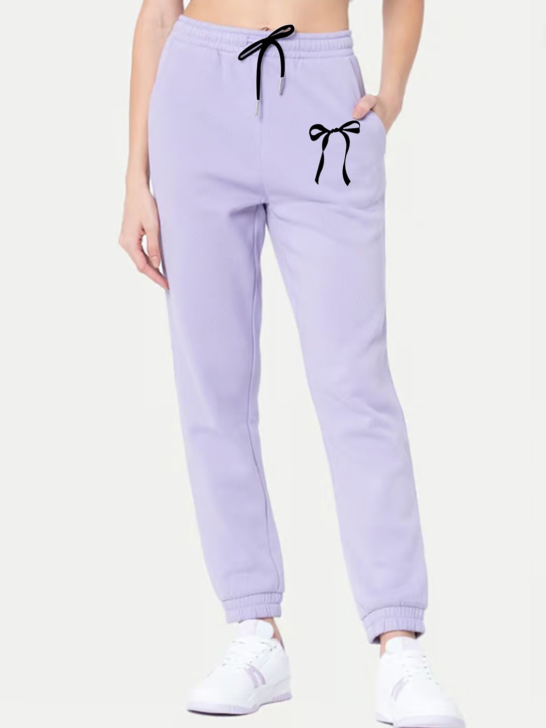 

SAAHASAM Women Relaxed Slim Fit Joggers Trousers, Purple