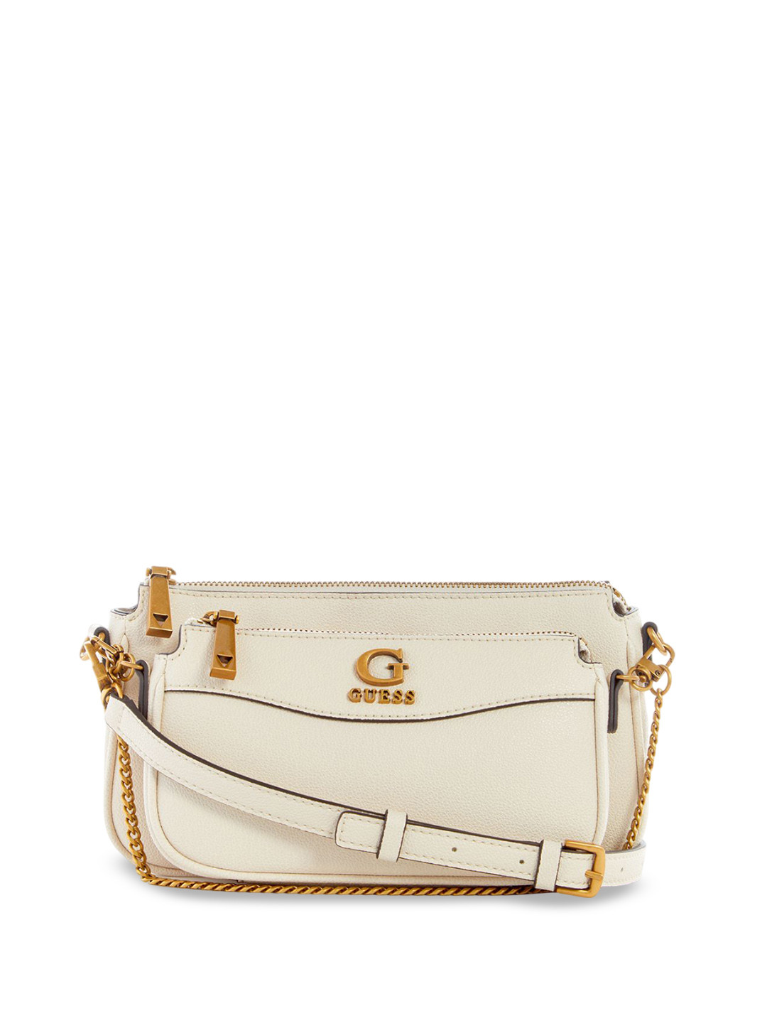 

GUESS PU Structured Shoulder Bag, Beige