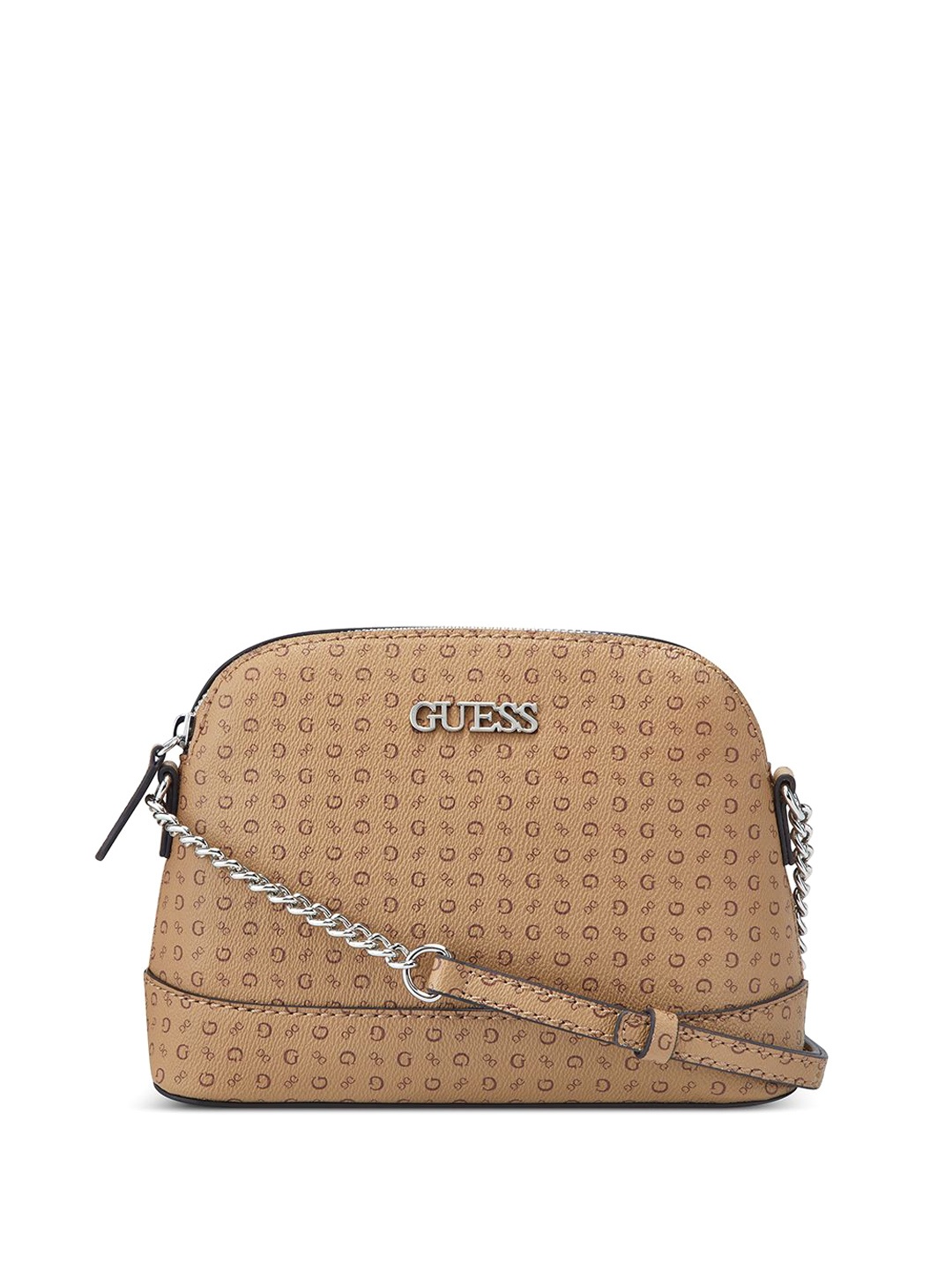 

GUESS Printed Swagger Shoulder Bag with Quilted, Brown