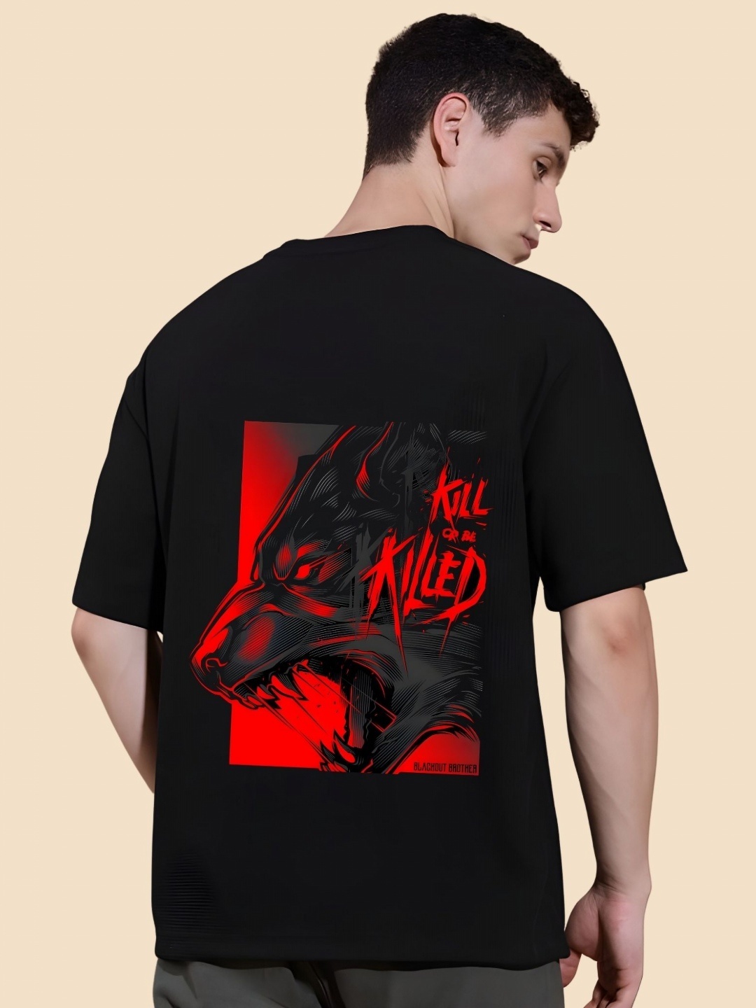 

SZN Men Drop-Shoulder Sleeves T-shirt, Black