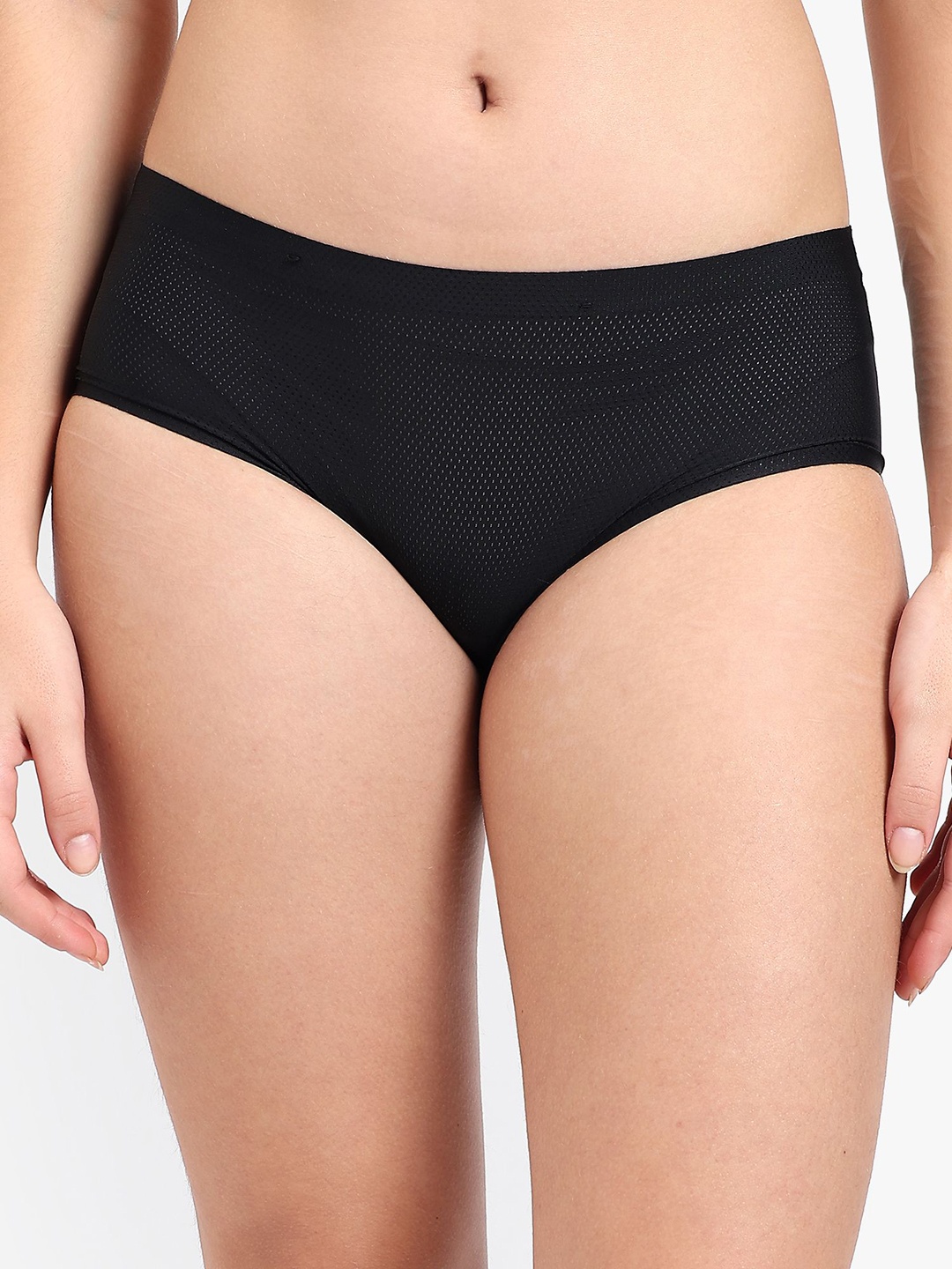 

Munaafi Women Mid Rise Basic Brief, Black