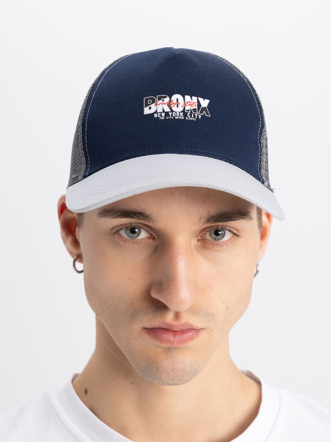 

DeFacto Men Embroidered Baseball Cap, Blue