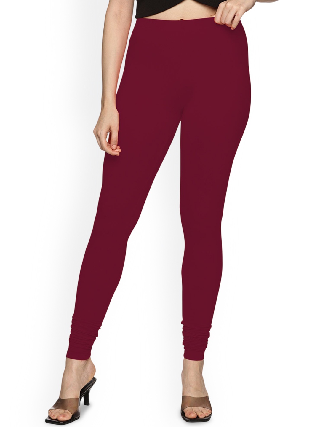 

Coppersmith Women Ankle Length Breathable Leggings, Maroon
