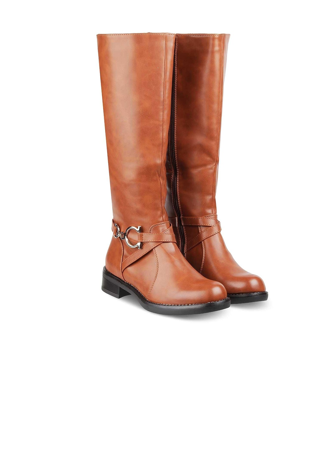 

Tresmode The Forsaa Tan Women Round Toe Knee-Length Boots