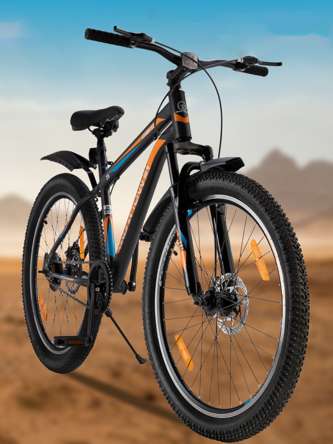 

URBAN TERRAIN UT5001S26 Steel 26T Single Speed Mountain Cycle, Black