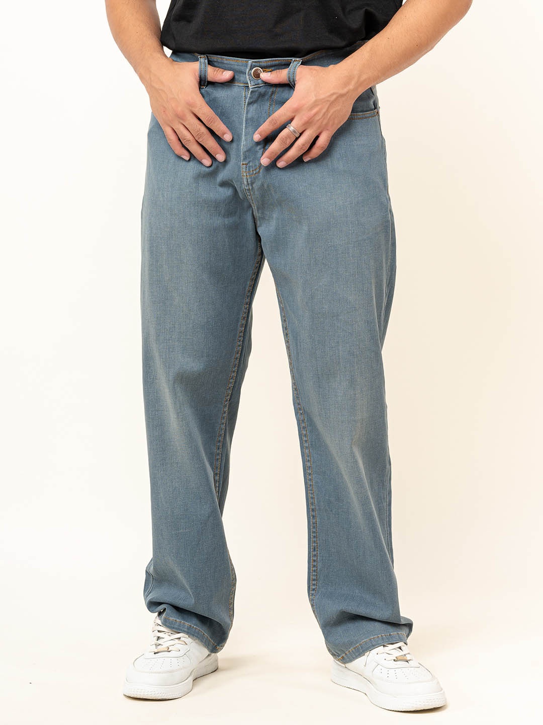 

Tistabene Men Mid-Rise Baggy Stretchable Jeans, Blue