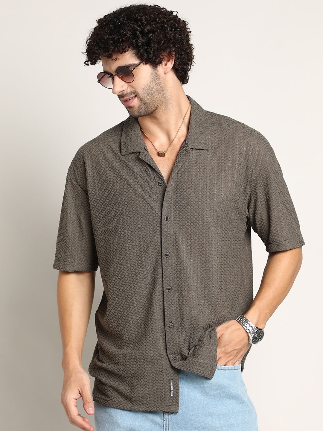 

Campus Sutra Men Comfort Opaque Casual Shirt, Brown