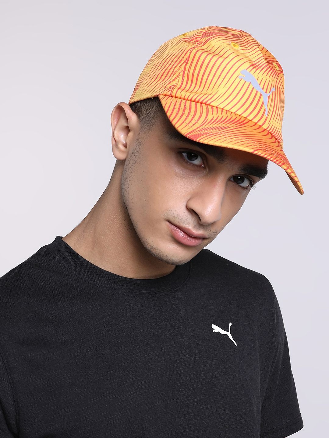 

Puma Unisex Printed Cotton Running Cap, Orange