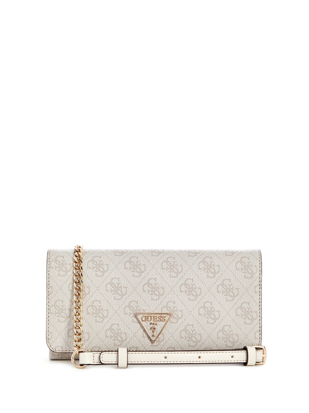 

GUESS Printed PU Structured Shoulder Bag with Quilted, Grey