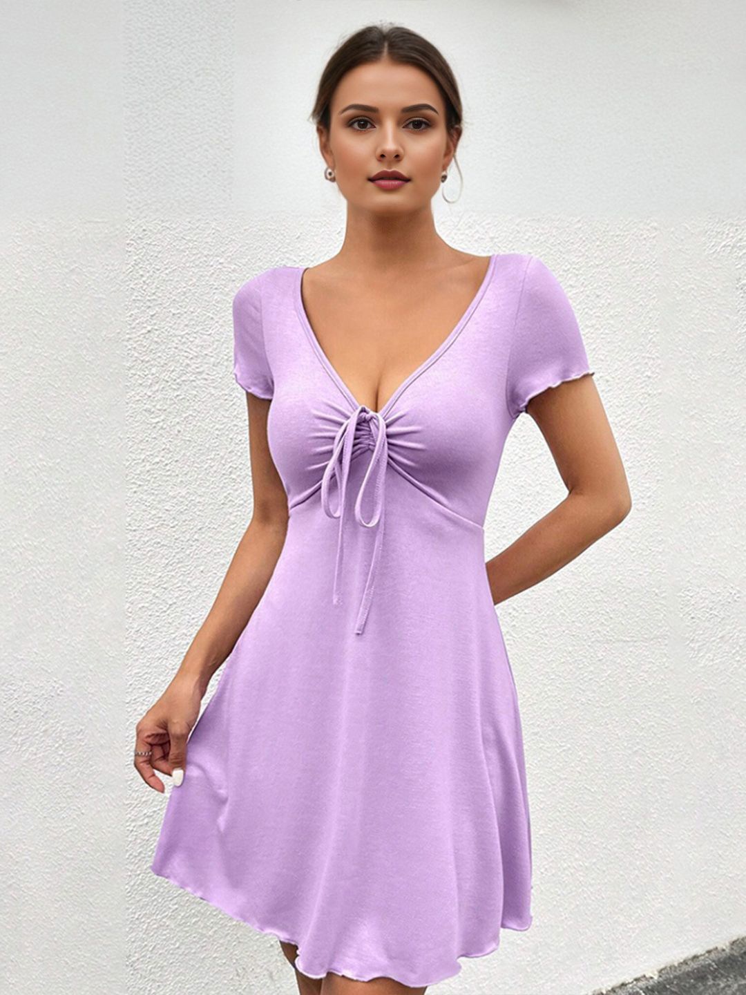 

StyleCast Women Empire Mini Dress, Purple
