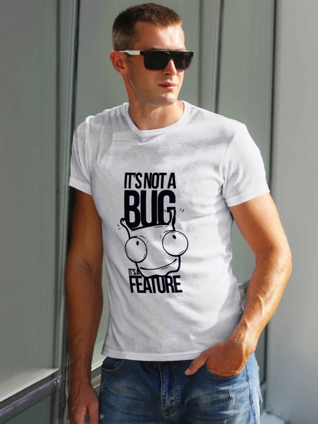 

Moda Rapido Men Typography Printed Round Neck Regular Fit Cotton T-shirt, White
