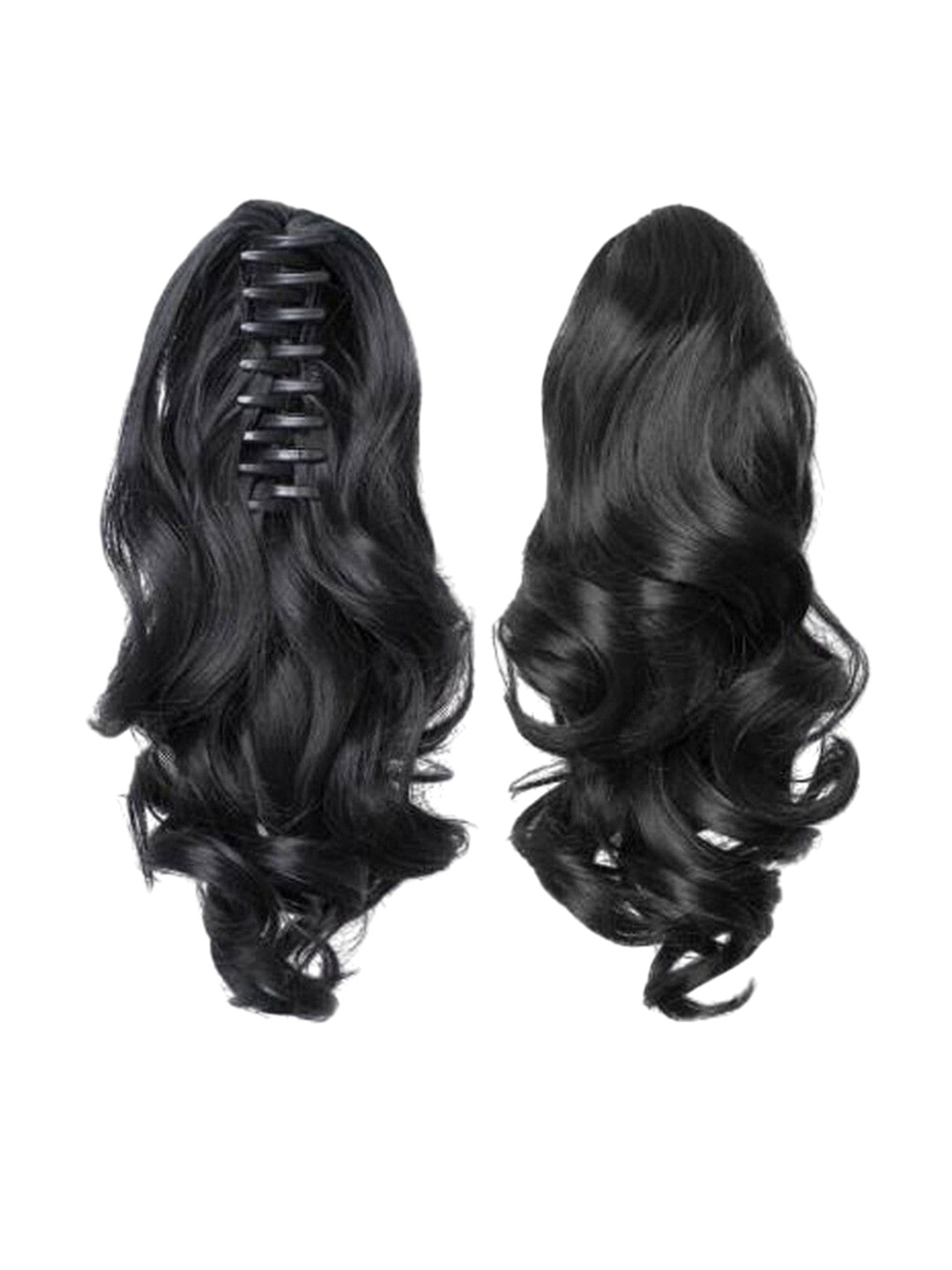 

vister Wavy Clip-In Hair Extension - 20 Inch - Black