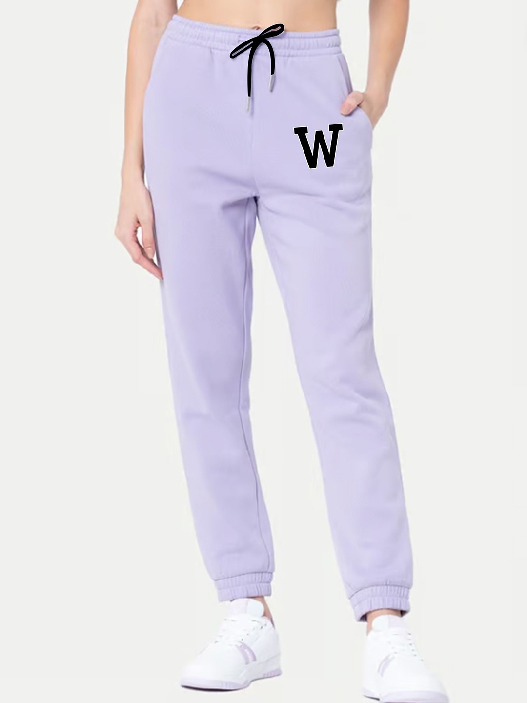 

SAAHASAM Women Relaxed Joggers Trousers, Purple