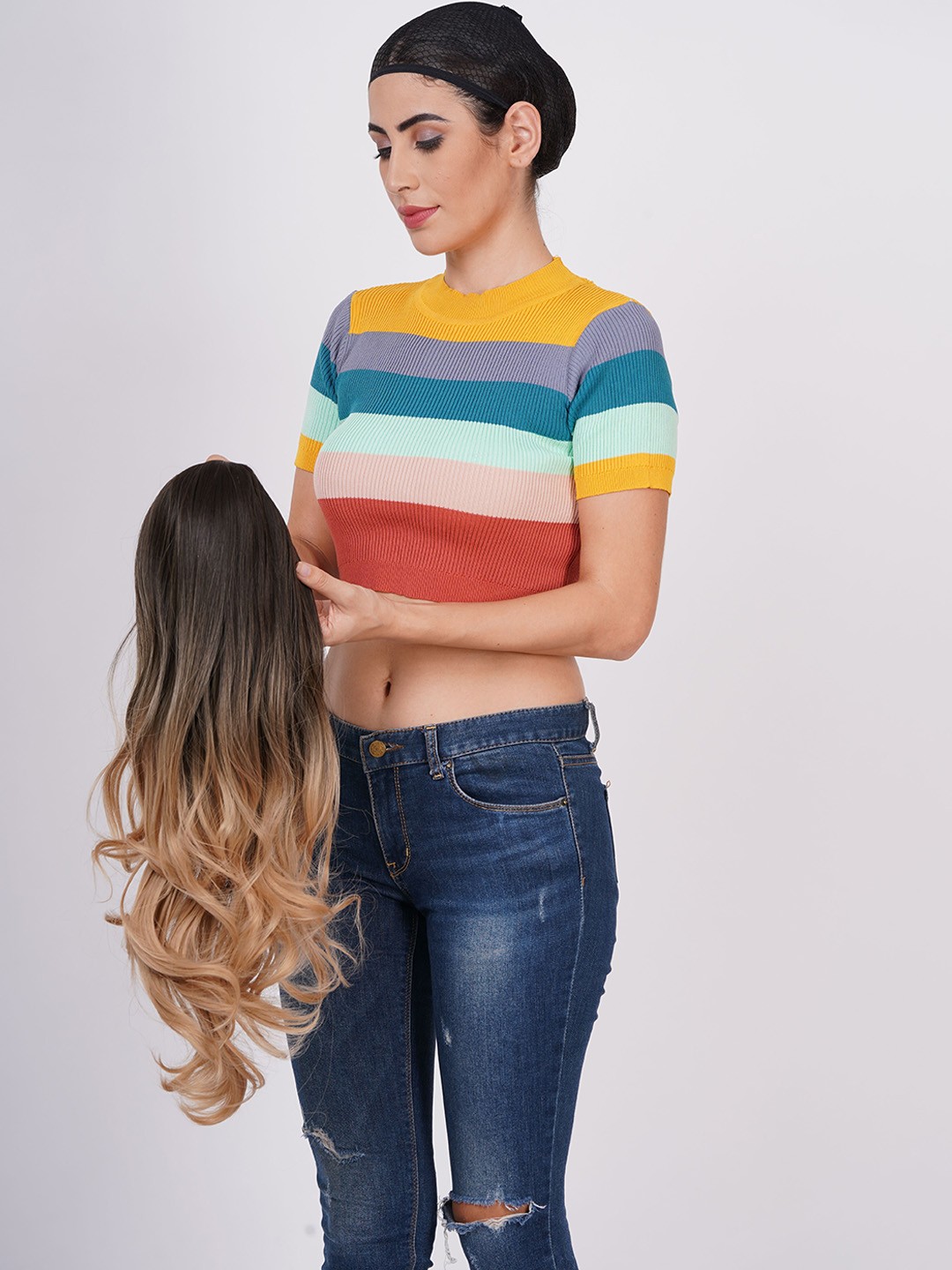 

vister Halo Curly Hair Extension - Golden Brown - 28 Inch