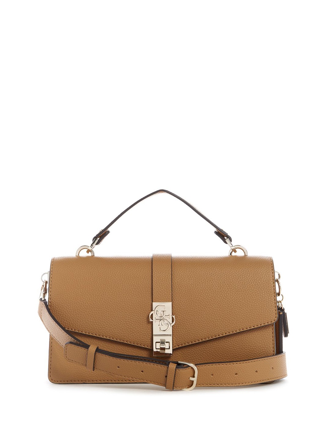 

GUESS PU Bowling Satchel, Beige