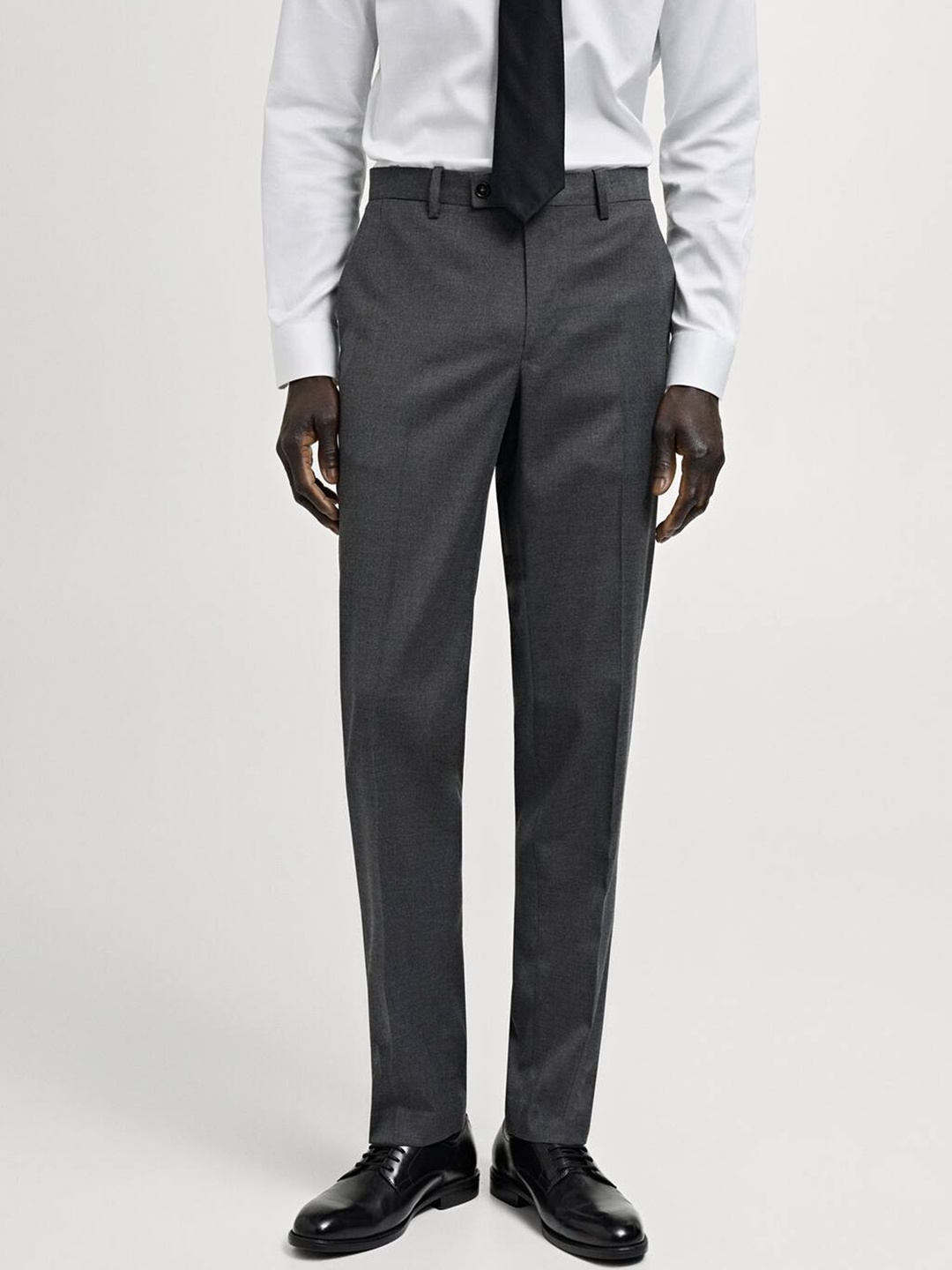 

MANGO MAN Slim Fit Formal Trousers, Grey
