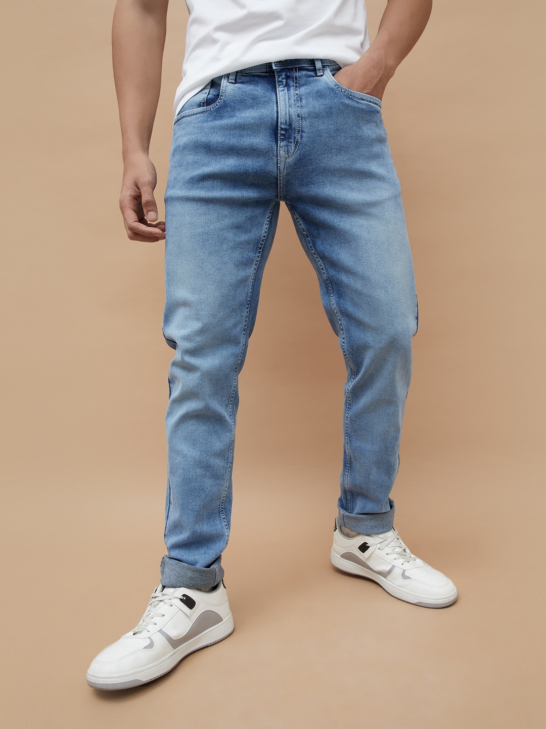 

Fame Forever by Lifestyle Men Comfort Tapered Fit Jeans, Blue