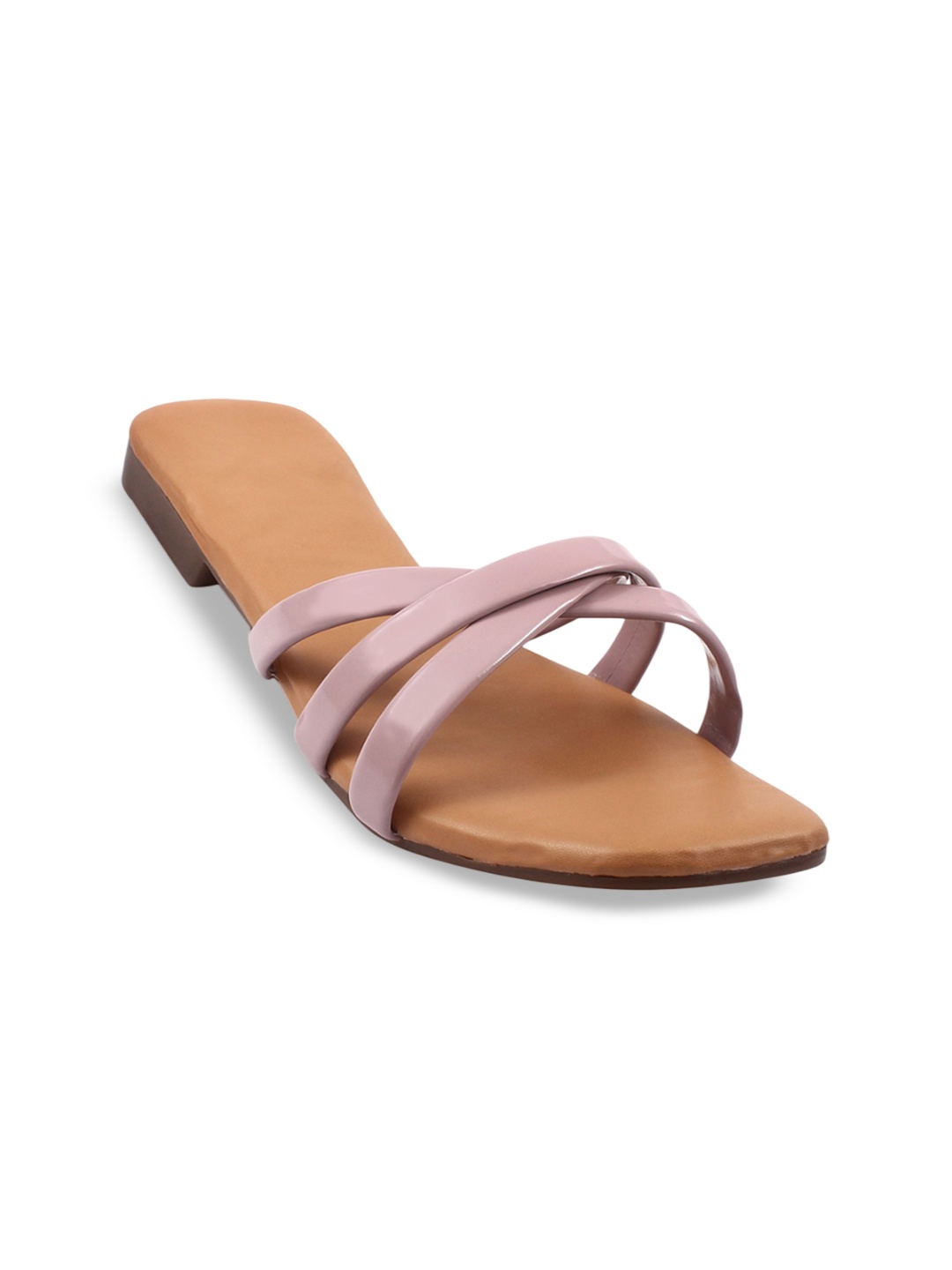 

Bohekant Women Striped Party Open Toe Flats, Pink