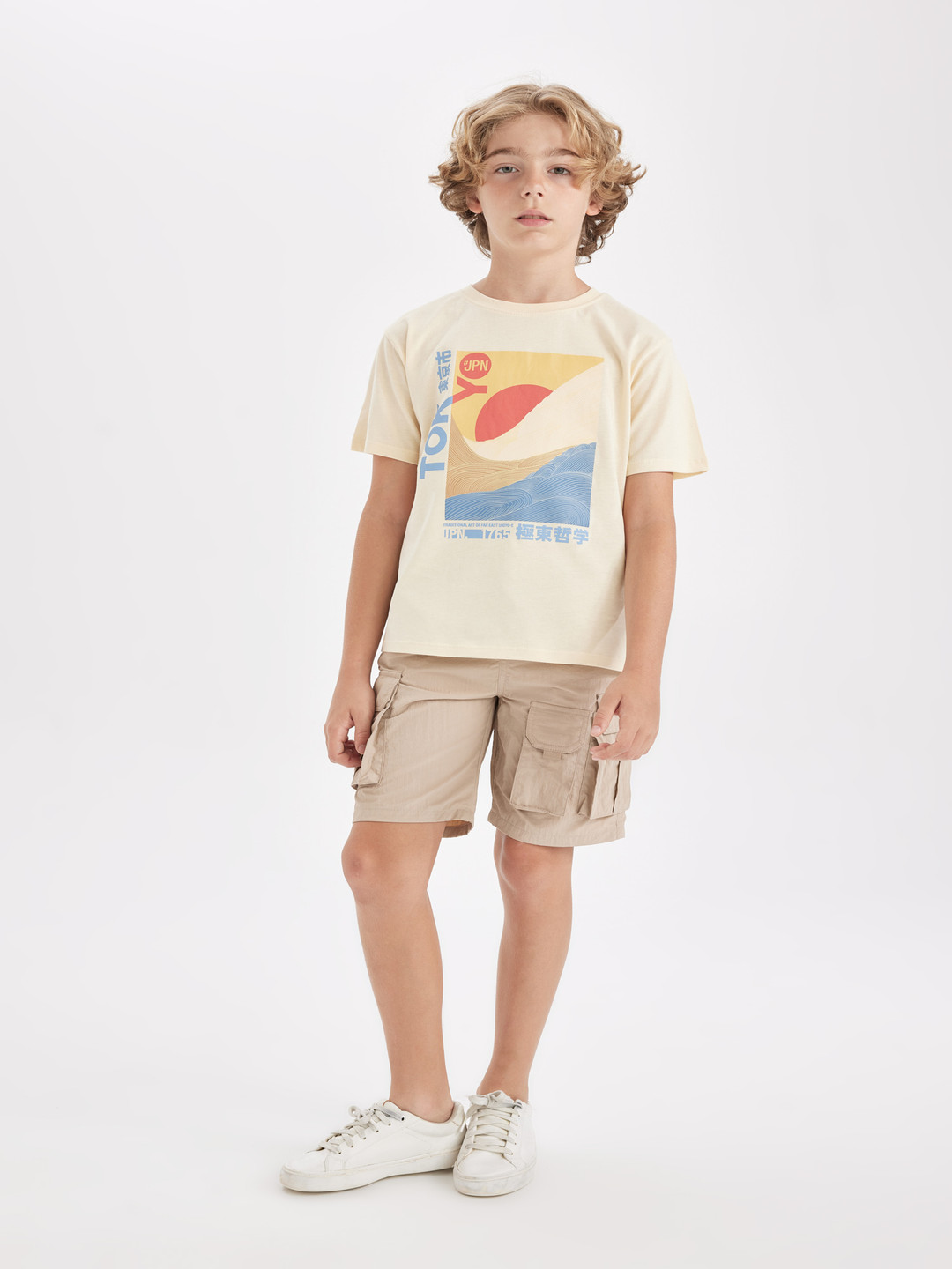 

DeFacto Boys Shorts, Cream